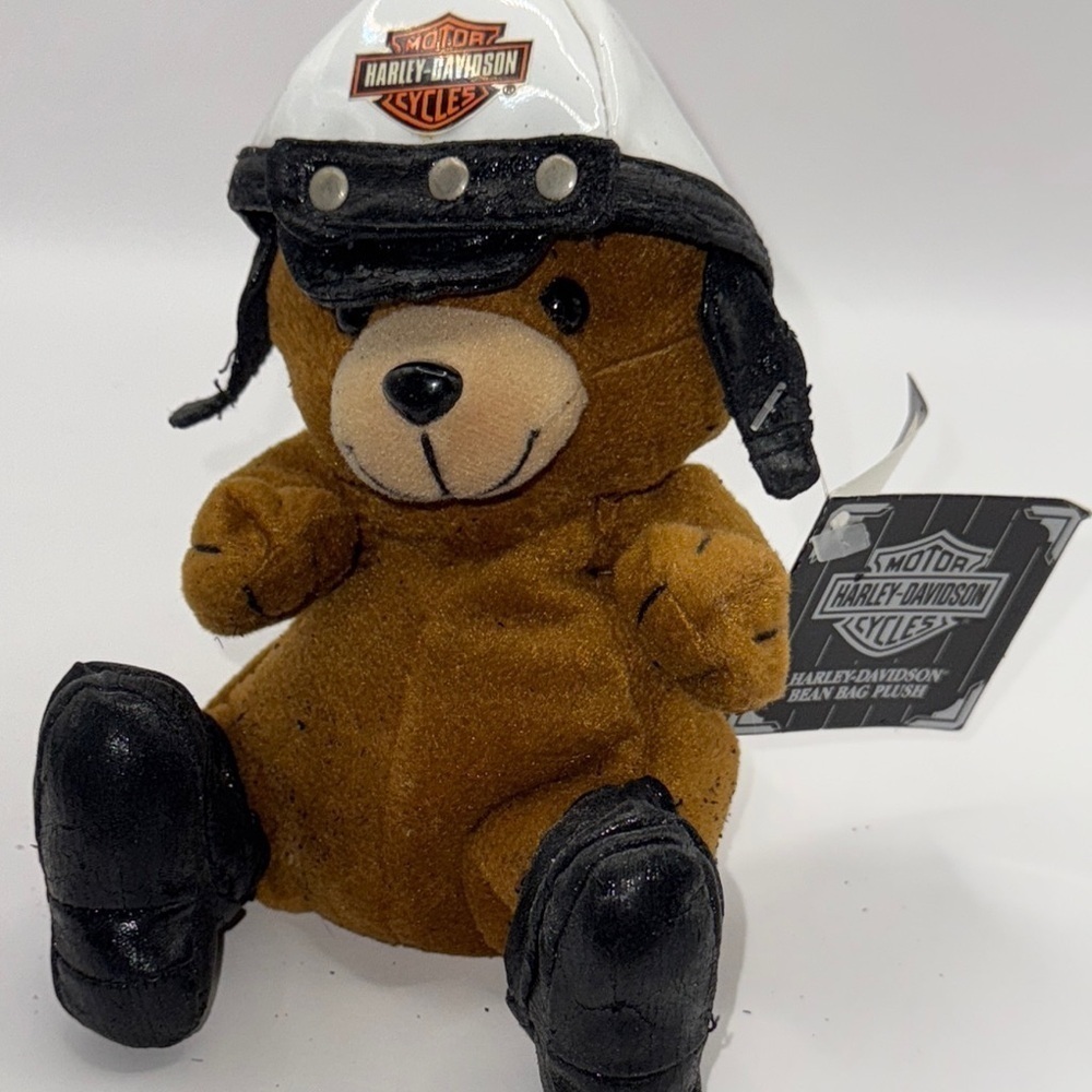 Harley-Davidson Brown vintage police  Teddy Bear with Helmet 1997
